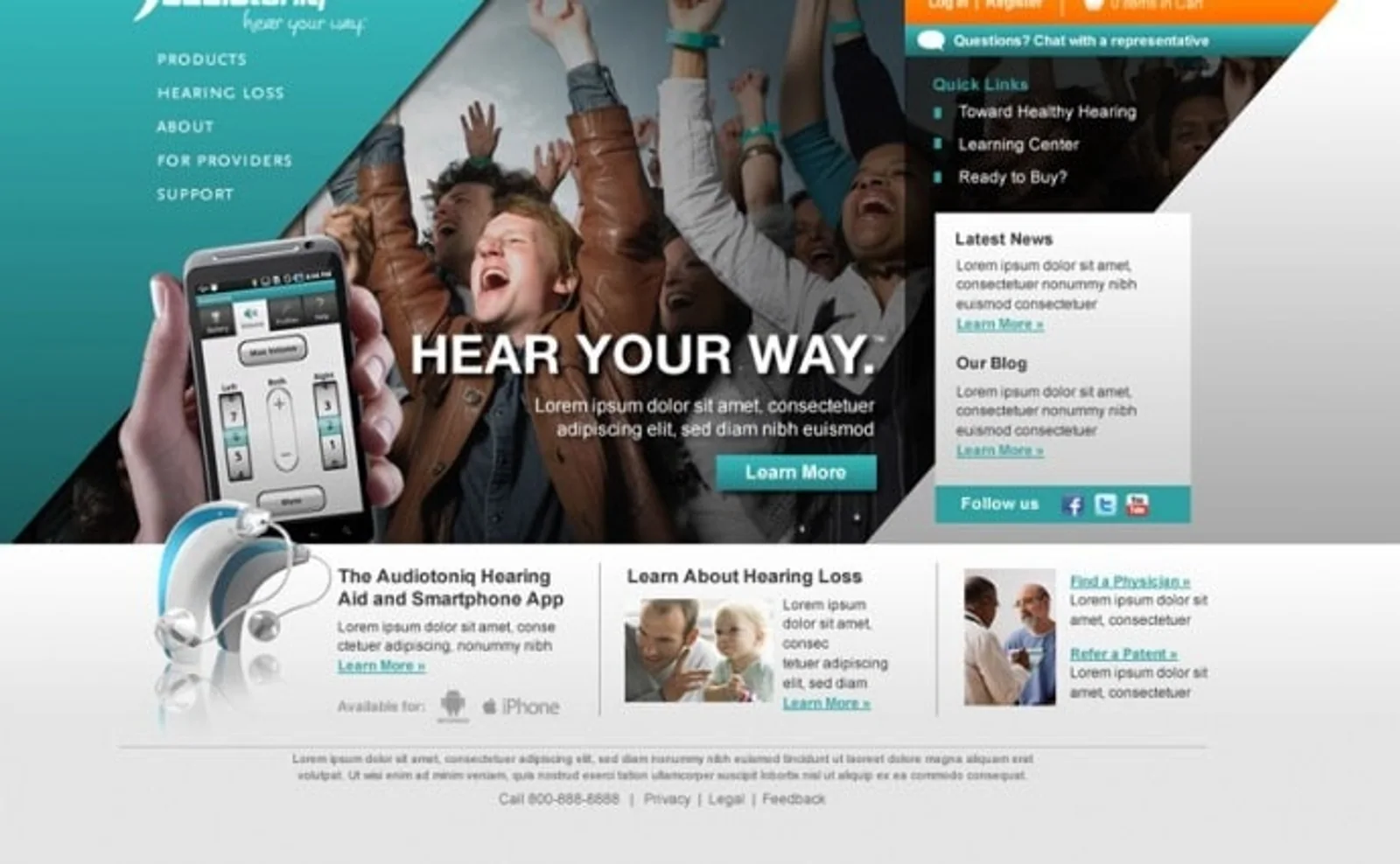Audiotoniq hearing technology application presentation