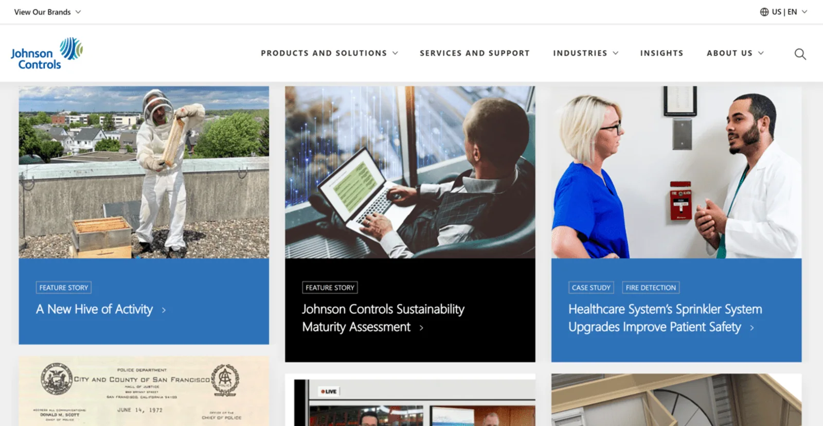 Johnson Controls multilingual sustainability report application