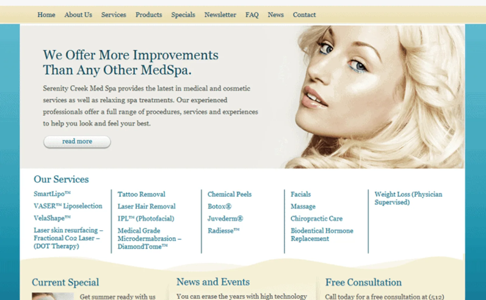 Serenity Creek Medspa identity and website