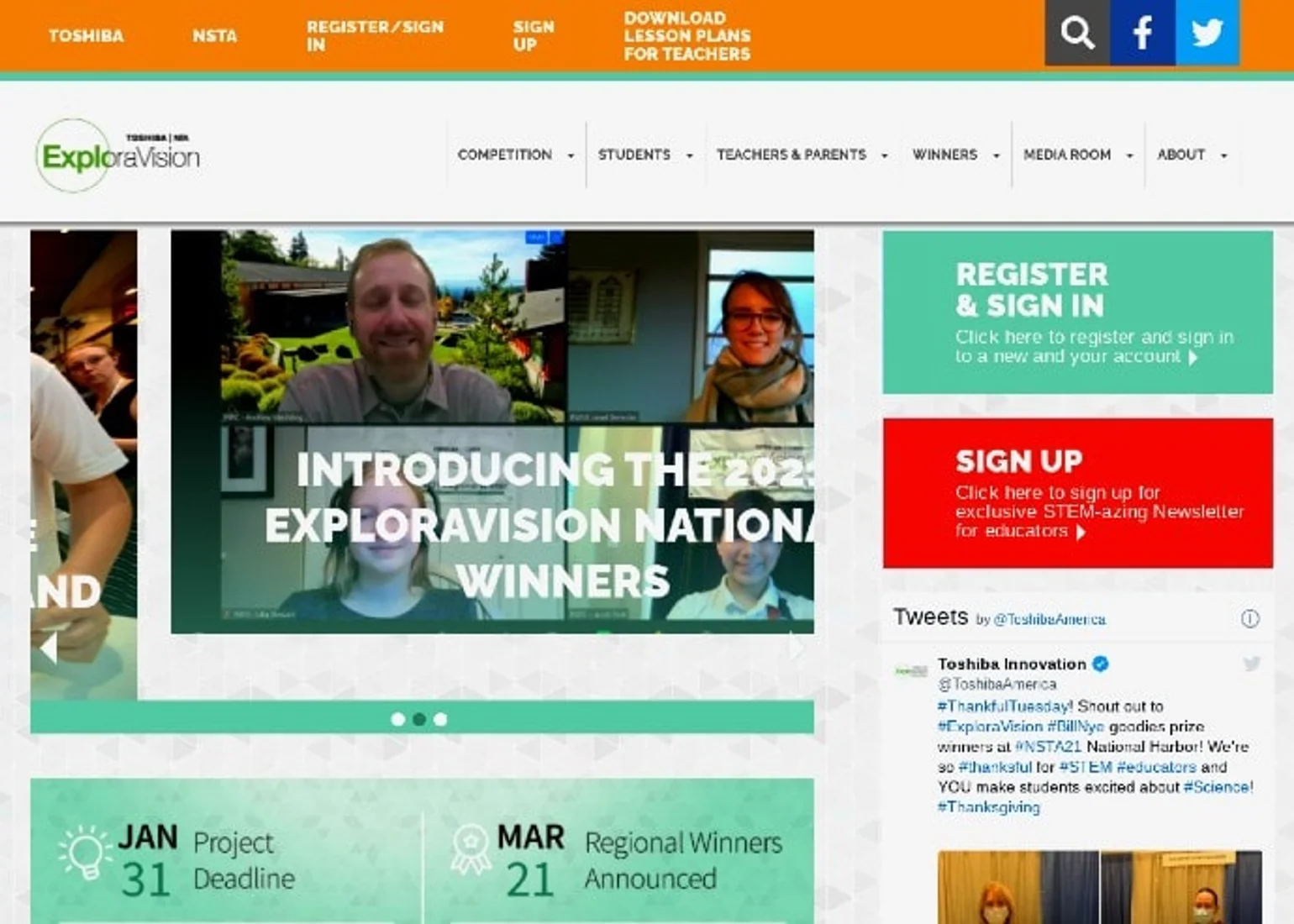 Toshiba ExploraVision educational technology campaign