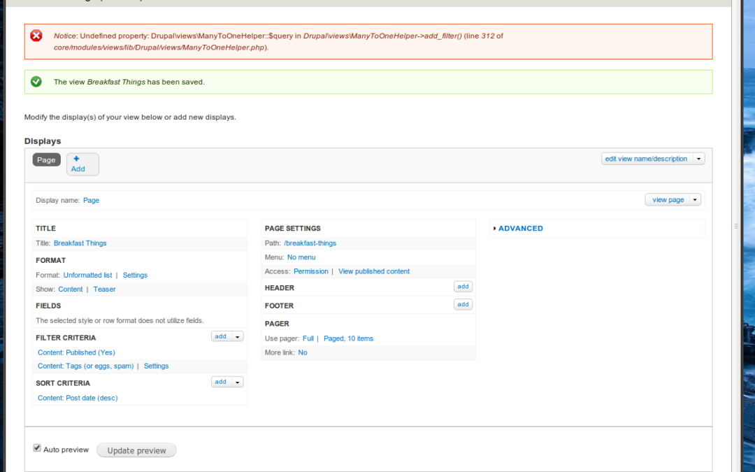 Internal Server Error with Multiple Tags