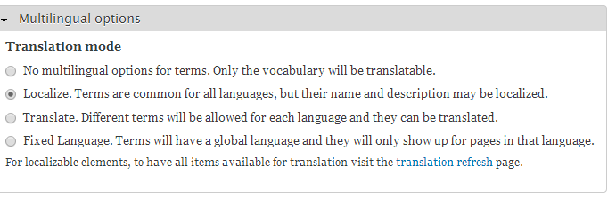 Search API and Facets API with multilingual taxonomy