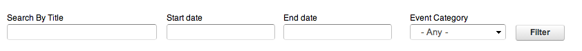 Expose Date Filter instead of Start & End Dates