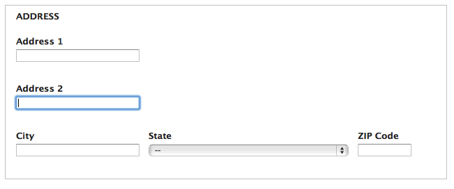 Add additional fields to the postal address