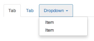 How can I include a dropdown in menu_local_tasks tabs?