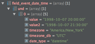 Split a date field output into two spans