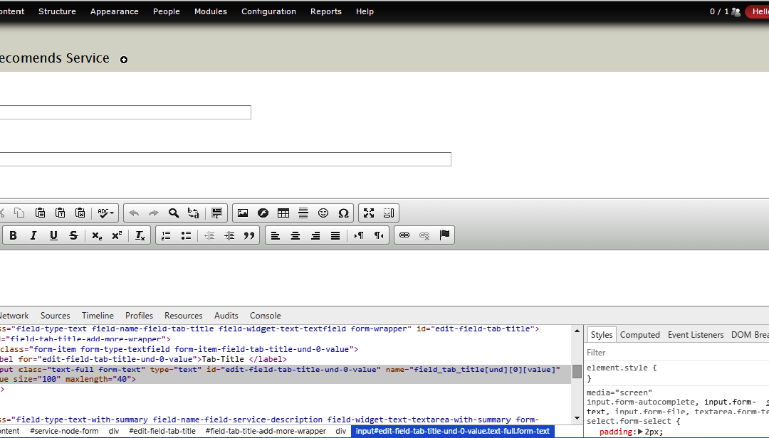 Max length of text field