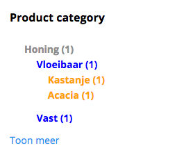 Product category filter on the /products page