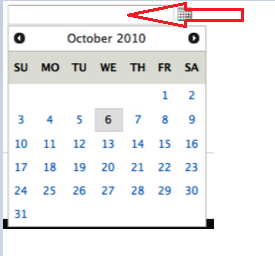 text input in datepicker
