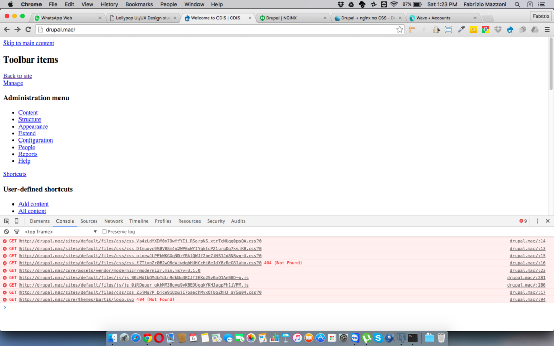 Drupal + nginx no CSS