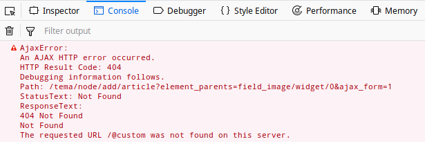 I cannot upload an image – 404 ajax error