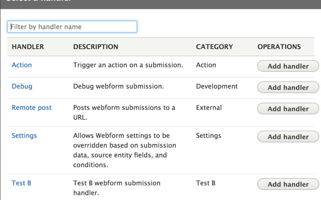 Attach a simple custom handler to a Webform