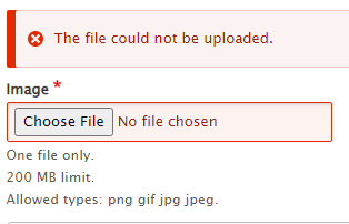 Upload directory with no prefix (://) was not found for file uploads